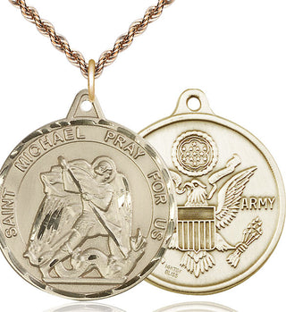 14kt Gold Filled Saint Michael Army Medal | Large