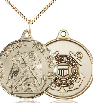 14kt Gold Filled Saint Michael Coast Guard Medal Catholic Jewelry
