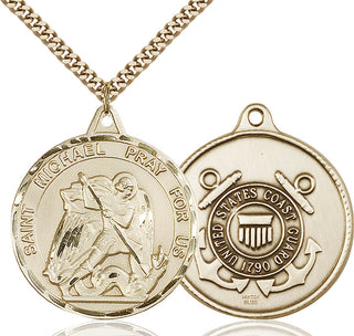 14kt Gold Filled Saint Michael Coast Guard Medal Catholic Jewelry