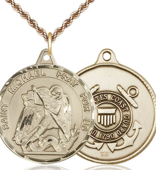 14kt Gold Filled Saint Michael Coast Guard Medal | Large