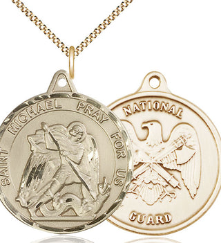 14kt Gold Filled Saint Michael National Guard Medal Catholic Jewelry