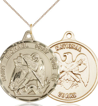14kt Gold Filled Saint Michael National Guard Medal Catholic Jewelry