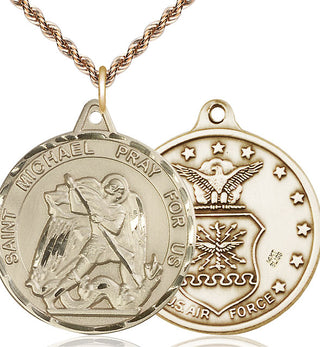 14kt Gold Saint Michael Air Force Medal