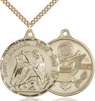 14kt Gold Saint Michael Army Medal