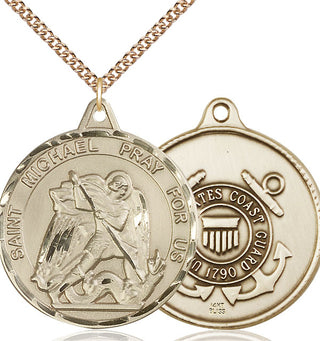 14kt Gold Saint Michael Coast Guard Medal