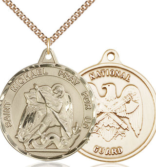 14kt Gold Saint Michael National Guard Medal