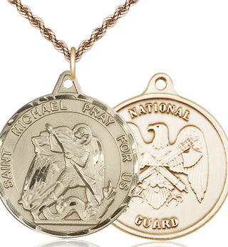 14kt Gold Saint Michael National Guard Medal