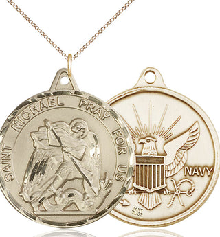 14kt Gold Saint Michael Navy Medal