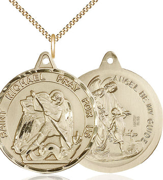 14kt Gold Filled Saint Michael Guardian Angel Medal Catholic Jewelry
