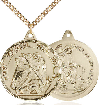 14kt Gold Filled Saint Michael Guardian Angel Medal Catholic Jewelry