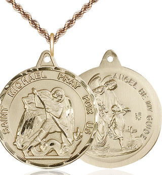 14kt Gold Saint Michael Guardian Angel Medal