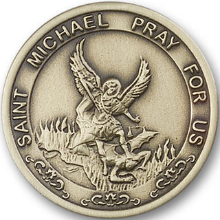 Gold Finish Saint Michael the Archangel Visor Clip
