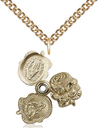 14kt Gold Rosebud Medal