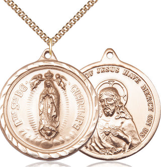 14kt Gold Our Lady of Guadalupe Medal