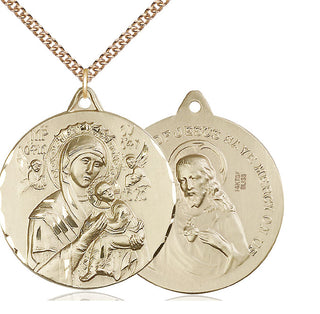 14kt Gold Filled Our Lady of Perpetual Help Medal Catholic Jewelry