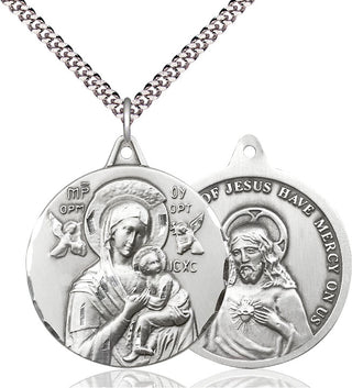 Pewter Our Lady of Perpetual Help Medal Catholic Jewelry