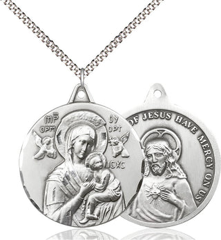 Pewter Our Lady of Perpetual Help Medal Catholic Jewelry