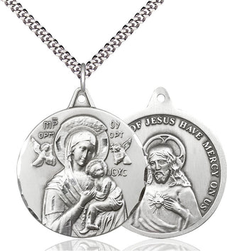 Pewter Our Lady of Perpetual Help Medal Catholic Jewelry