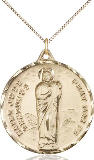 14kt Gold Filled Saint Jude Medal Catholic Jewelry
