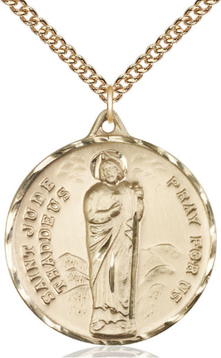 14kt Gold Filled Saint Jude Medal Catholic Jewelry