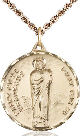 14kt Gold Filled Saint Jude Medal Catholic Jewelry