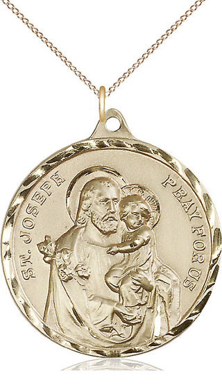 14kt Gold Saint Joseph Medal