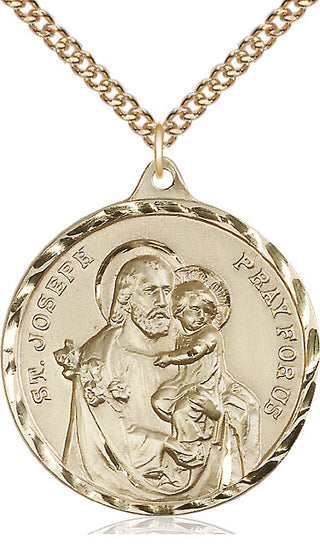 14kt Gold Saint Joseph Medal
