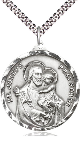 Pewter Saint Joseph Medal Catholic Jewelry