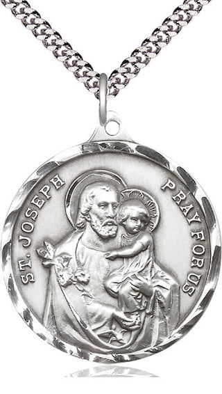 Pewter Saint Joseph Medal Catholic Jewelry