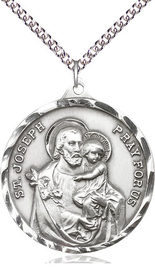Sterling Silver Saint Joseph Medal Catholic Jewelry