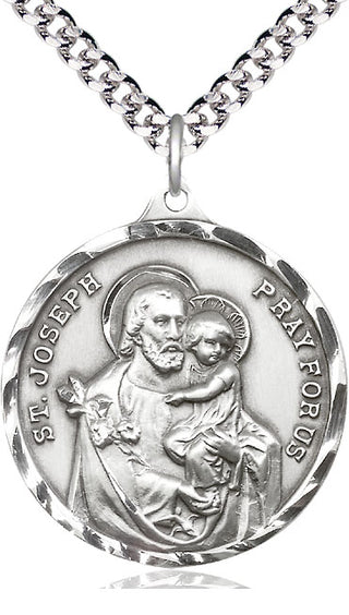 Sterling Silver Saint Joseph Medal Catholic Jewelry