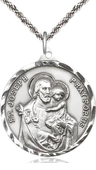 Sterling Silver Saint Joseph Medal Catholic Jewelry