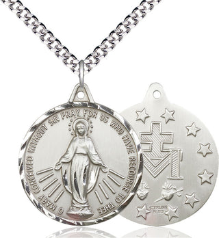 Pewter Miraculous Medal Catholic Jewelry