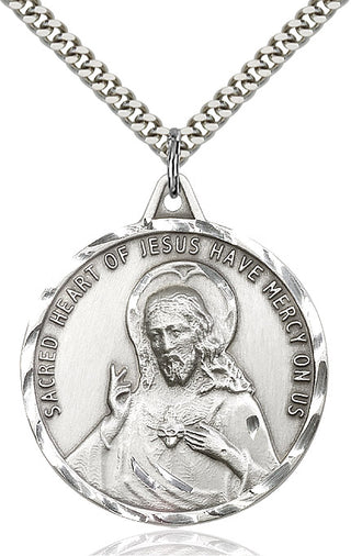 Sterling Silver Scapular Medal Catholic Jewelry