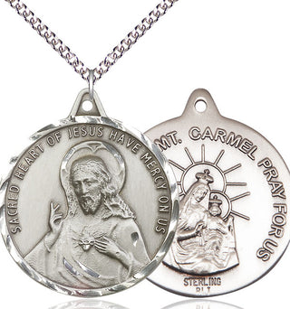 Sterling Silver Scapular Medal Catholic Jewelry