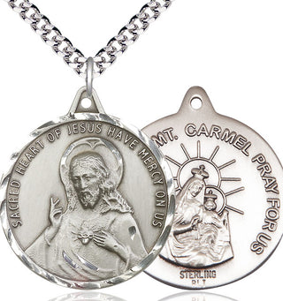 Sterling Silver Scapular Medal Catholic Jewelry