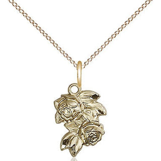 14kt Gold Filled Rose Medal Religious and Catholic Jewelry