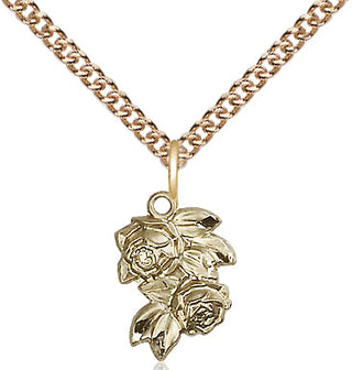 14kt Gold Rose Medal