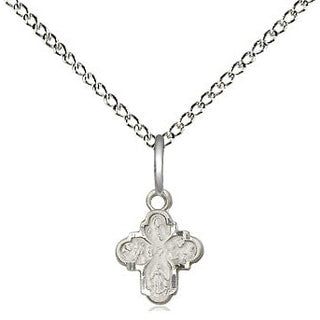 Sterling Silver 4-Way Medal Religious and Catholic Jewelry