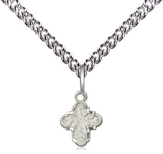 Sterling Silver 4-Way Medal Religious and Catholic Jewelry