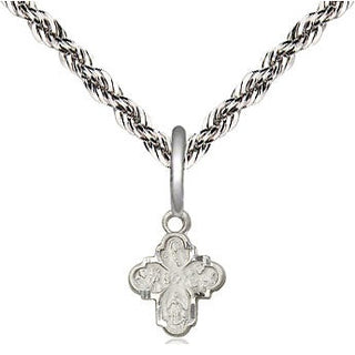 Sterling Silver 4-Way Medal Religious and Catholic Jewelry