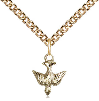 14kt Gold Filled Holy Spirit Medal Religious and Catholic Jewelry
