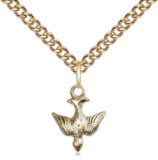 14kt Gold Holy Spirit Medal