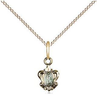 Gold Plate Sterling Silver Miraculous Medal Religious and Catholic Jewelry