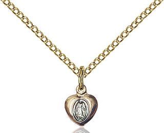 14kt Gold Miraculous Heart Medal