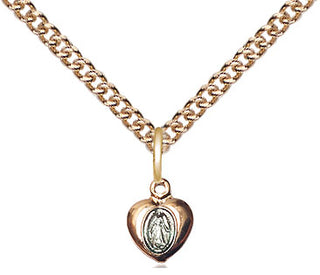 14kt Gold Miraculous Heart Medal