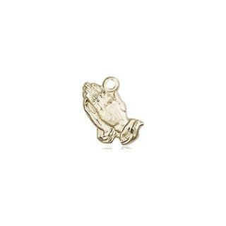 14kt Gold Praying Hands Medal