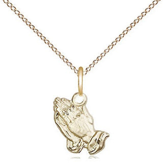 14kt Gold Praying Hands Medal