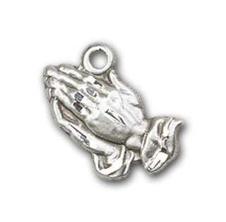 Sterling Silver Praying Hands Pendant