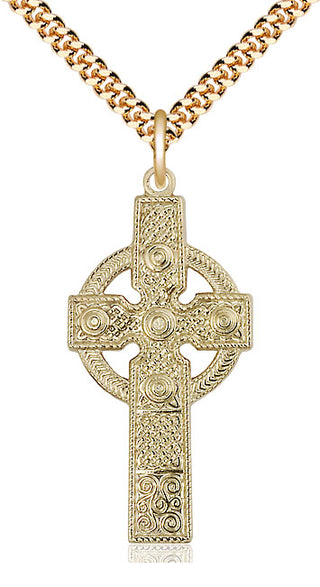 14kt Gold Filled Kilklispeen Cross Medal Catholic Jewelry